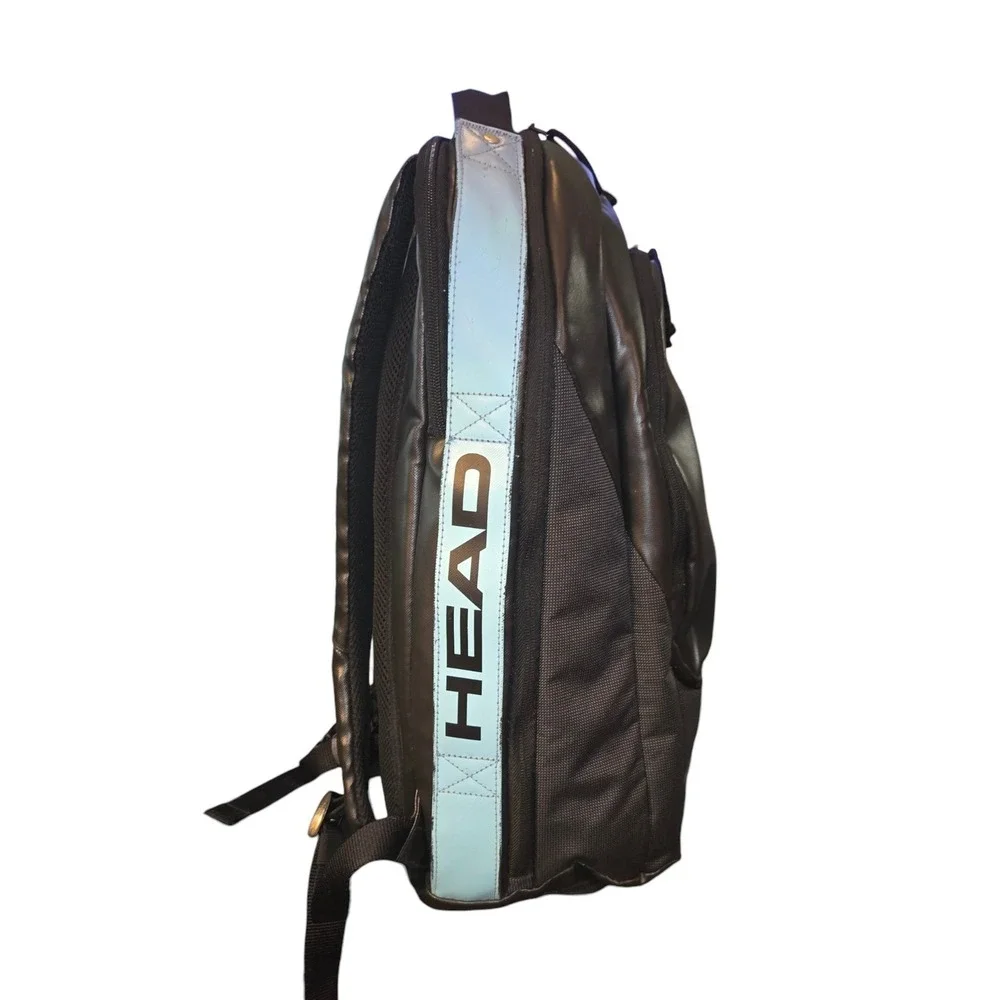 HEAD Gravity r-PET Backpack Unisex 25L Black Teal Yellow Racquet Sport 283232